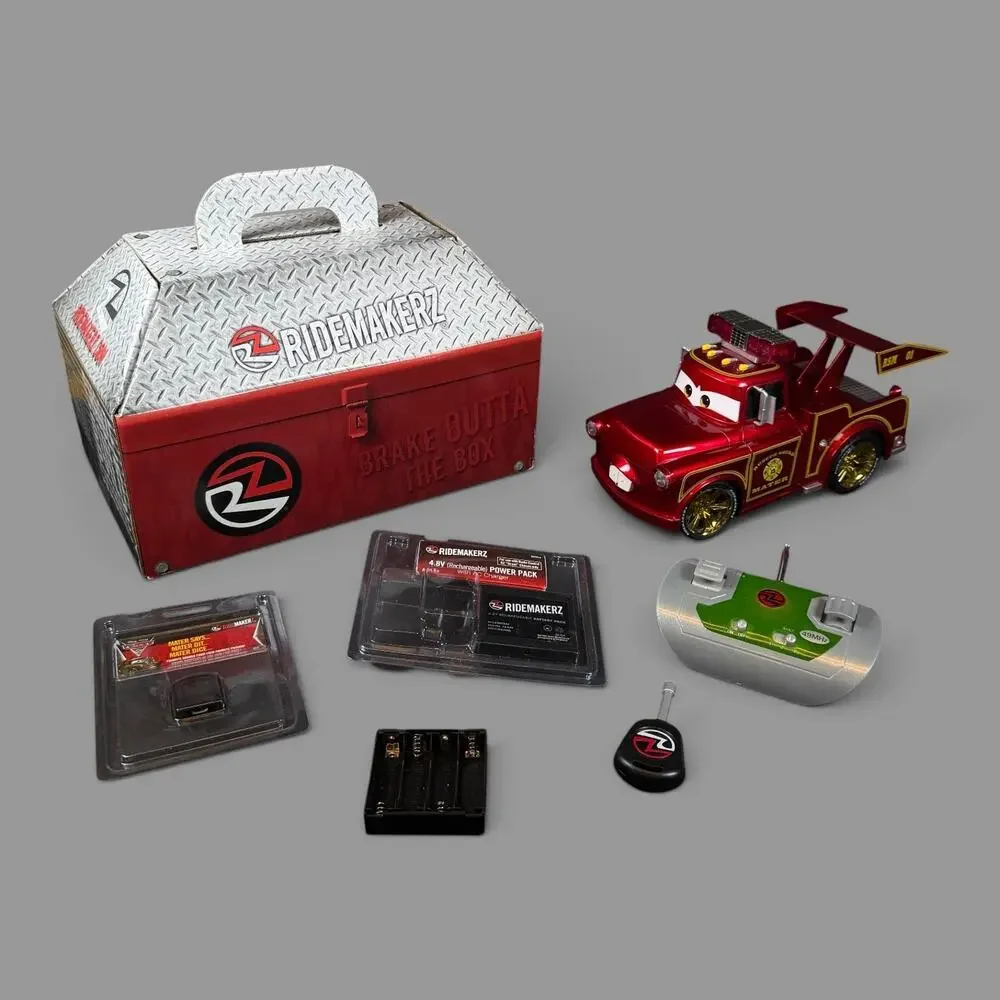 Ridemakerz Disney Cars Mater Fire Rescue Squad RC Car set w Box RARE